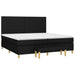 Pat box spring cu saltea, negru, 200x200 cm, textil - WALTI WALTI