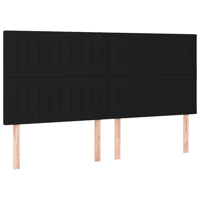 Pat box spring cu saltea, negru, 200x200 cm, textil - WALTI WALTI