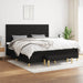 Pat box spring cu saltea, negru, 200x200 cm, textil - WALTI WALTI