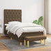 Pat box spring cu saltea, maro închis, 80x200 cm, textil - WALTI WALTI