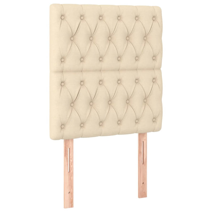 Pat box spring cu saltea, crem, 80x200 cm, textil - WALTI WALTI
