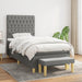 Pat box spring cu saltea, gri închis, 90x190 cm, textil - WALTI WALTI