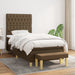 Pat box spring cu saltea, maro închis, 90x190 cm, textil - WALTI WALTI