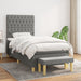 Pat box spring cu saltea, gri închis, 90x200 cm, textil - WALTI WALTI