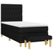 Pat box spring cu saltea, negru, 90x200 cm, textil - WALTI WALTI