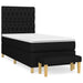 Pat box spring cu saltea, negru, 100x200 cm, textil - WALTI WALTI
