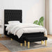 Pat box spring cu saltea, negru, 100x200 cm, textil - WALTI WALTI