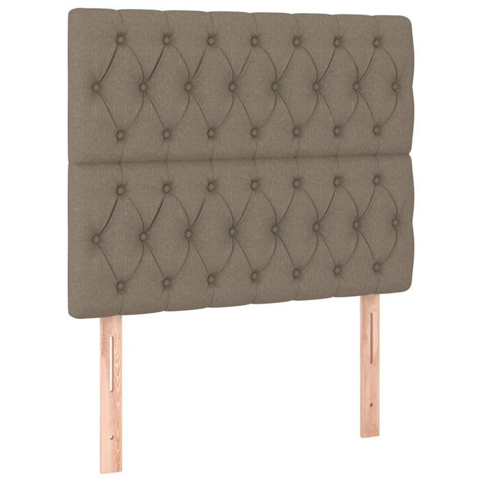 Pat box spring cu saltea, gri taupe, 100x200 cm, textil - WALTI WALTI