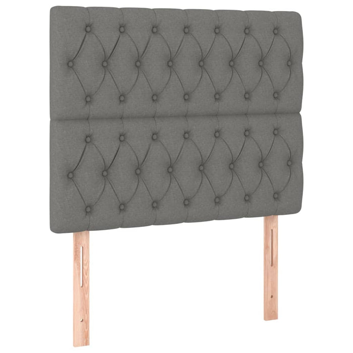 Pat box spring cu saltea, gri închis, 120x200 cm, textil - WALTI WALTI