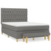 Pat box spring cu saltea, gri închis, 140x190 cm, textil - WALTI WALTI