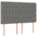 Pat box spring cu saltea, gri închis, 140x190 cm, textil - WALTI WALTI