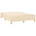 Pat box spring cu saltea, crem, 140x200 cm, textil - WALTI WALTI