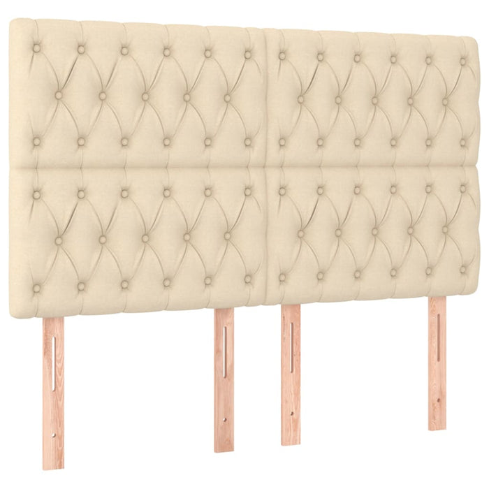 Pat box spring cu saltea, crem, 140x200 cm, textil - WALTI WALTI