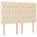 Pat box spring cu saltea, crem, 140x200 cm, textil - WALTI WALTI
