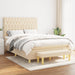 Pat box spring cu saltea, crem, 140x200 cm, textil - WALTI WALTI