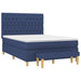 Pat box spring cu saltea, albastru, 140x200 cm, textil - WALTI WALTI