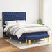 Pat box spring cu saltea, albastru, 140x200 cm, textil - WALTI WALTI