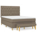 Pat continental cu saltea gri taupe 140x200 cm material textil - WALTI WALTI