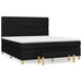 Pat box spring cu saltea, negru, 160x200 cm, textil - WALTI WALTI