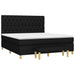 Pat box spring cu saltea, negru, 160x200 cm, textil - WALTI WALTI