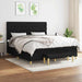 Pat box spring cu saltea, negru, 160x200 cm, textil - WALTI WALTI