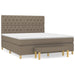 Pat box spring cu saltea, gri taupe, 160x200 cm material textil - WALTI WALTI