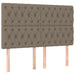 Pat box spring cu saltea, gri taupe, 160x200 cm material textil - WALTI WALTI