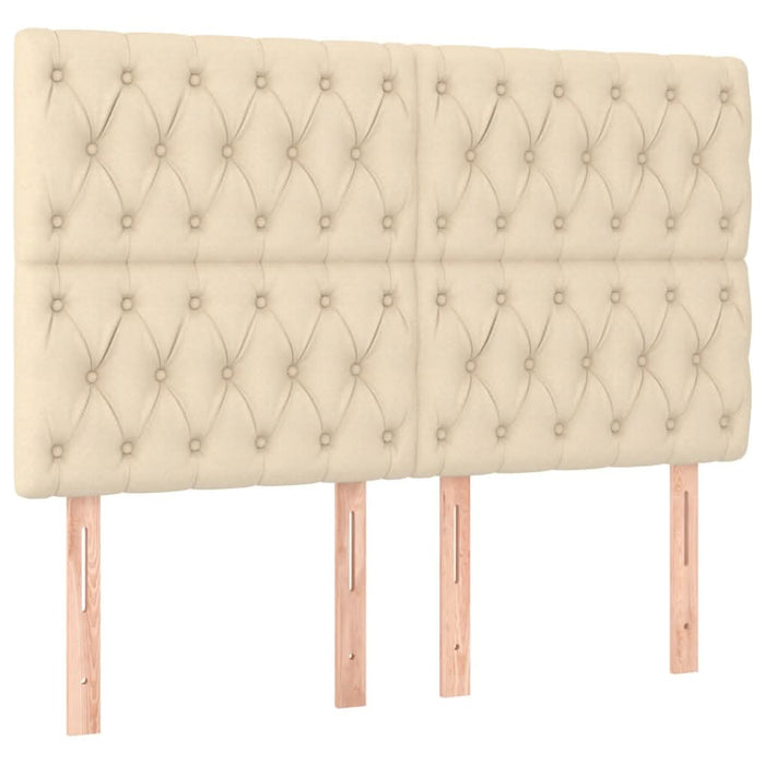 Pat box spring cu saltea, crem, 160x200 cm, material textil - WALTI WALTI