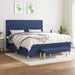 Pat continental cu saltea, albastru, 160x200cm, material textil - WALTI WALTI