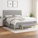 Pat continental, gri deschis, 180x200 cm, material textil - WALTI WALTI