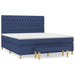 Pat box spring cu saltea, albastru, 180x200 cm, material textil - WALTI WALTI