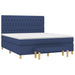 Pat box spring cu saltea, albastru, 180x200 cm, material textil - WALTI WALTI