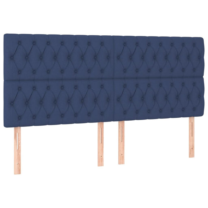 Pat box spring cu saltea, albastru, 180x200 cm, material textil - WALTI WALTI