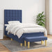 Pat box spring cu saltea, albastru, 80x200 cm, textil - WALTI WALTI