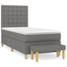 Pat box spring cu saltea, gri închis, 90x190 cm, textil - WALTI WALTI
