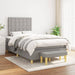 Pat continental cu saltea, gri deschis, 120x200 cm, textil - WALTI WALTI