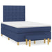 Pat box spring cu saltea, albastru, 120x200 cm, textil - WALTI WALTI