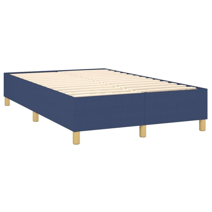 Pat box spring cu saltea, albastru, 120x200 cm, textil - WALTI WALTI