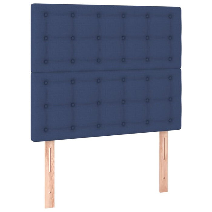 Pat box spring cu saltea, albastru, 120x200 cm, textil - WALTI WALTI
