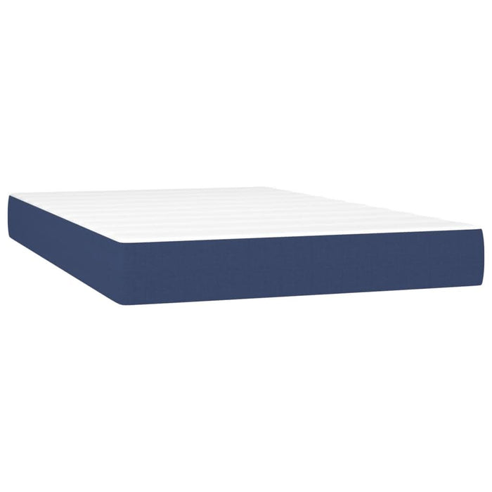 Pat box spring cu saltea, albastru, 120x200 cm, textil - WALTI WALTI