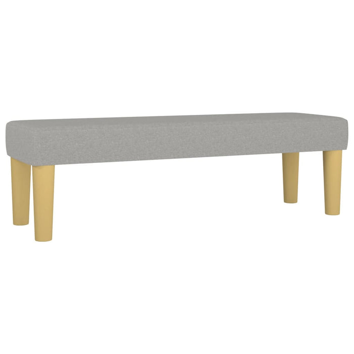 Pat box spring cu saltea, gri deschis, 140x190 cm, textil WALTI