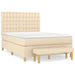 Pat box spring cu saltea, crem, 140x200 cm, textil - WALTI WALTI