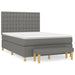 Pat box spring cu saltea, gri închis, 140x200 cm, textil - WALTI WALTI
