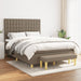 Pat continental cu saltea gri taupe 140x200 cm material textil - WALTI WALTI