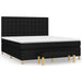 Pat box spring cu saltea, negru, 160x200 cm, textil - WALTI WALTI