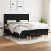 Pat box spring cu saltea, negru, 160x200 cm, textil - WALTI WALTI
