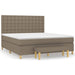 Pat box spring cu saltea, gri taupe, 160x200 cm material textil - WALTI WALTI