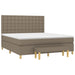Pat box spring cu saltea, gri taupe, 160x200 cm material textil - WALTI WALTI