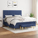 Pat continental cu saltea, albastru, 160x200cm, material textil - WALTI WALTI