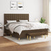Pat continental cu saltea maro închis 180x200cm material textil - WALTI WALTI